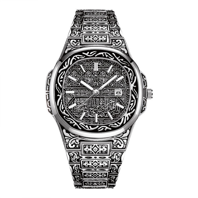 Mens Analog Wristwatch Vintage Quartz Watch Stainless Steel Strap 3