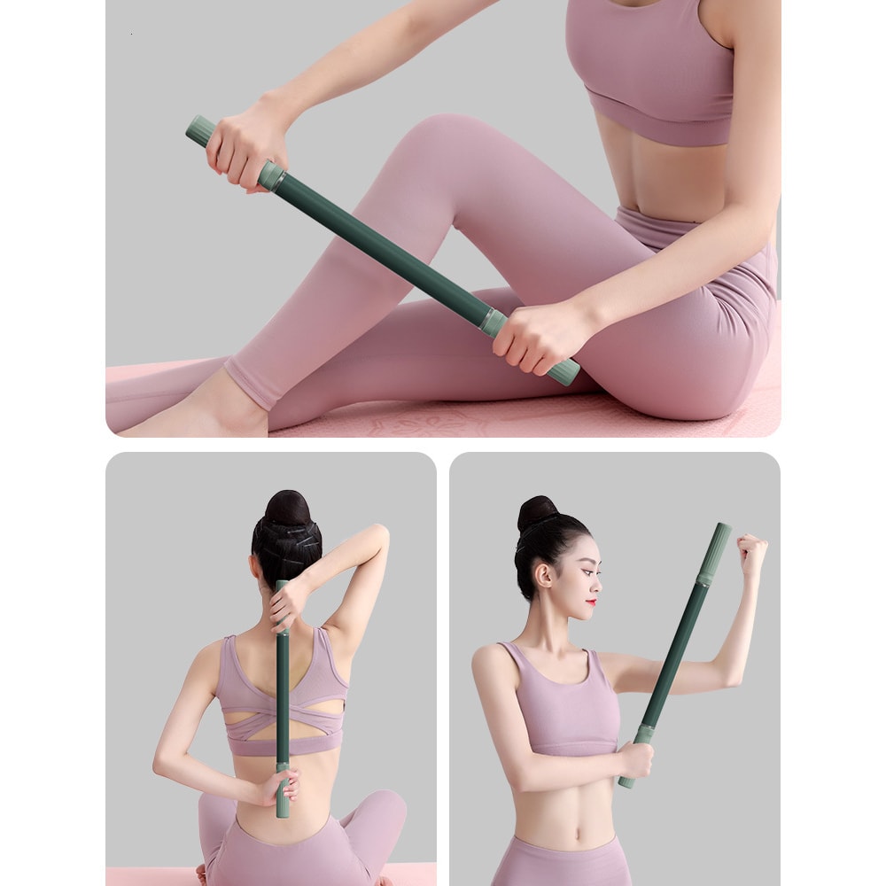 Portable Fitness Exercise Roller Yoga Stick for Full Body Stretching and Muscle Recovery
