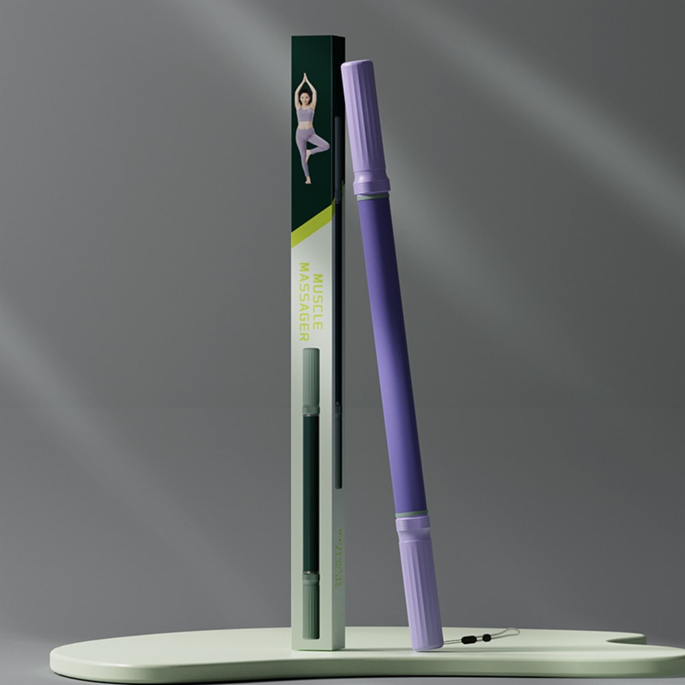 Portable Fitness Exercise Roller Yoga Stick for Full Body Stretching and Muscle Recovery