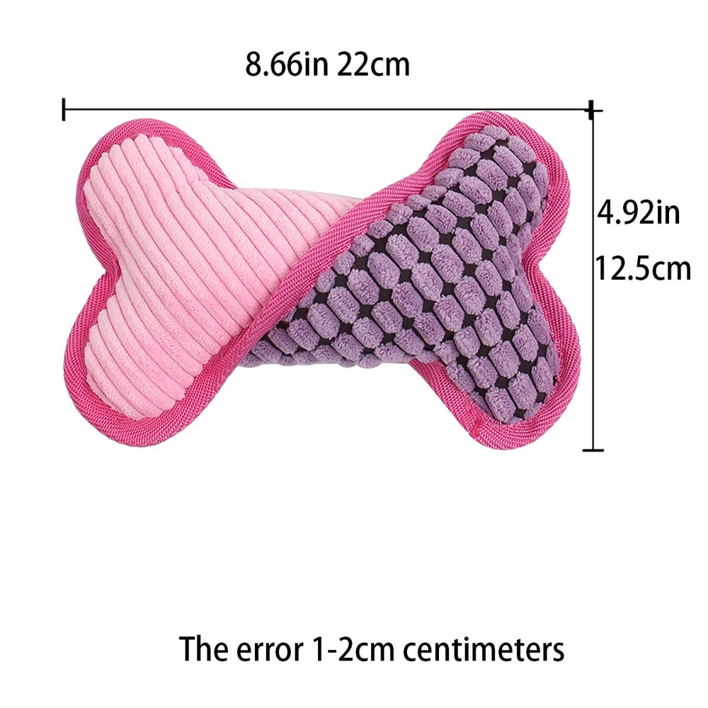 Stuffed Plush Chew Toys For Dogs Squeaky Bones Toy Puppy Birthday Gifts 3