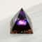 Homeopathic Amethyst Crystal Ball Pyramid, Raw Stone, Stress Relief and Wealth Attraction