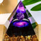 Homeopathic Amethyst Crystal Ball Pyramid, Raw Stone, Stress Relief and Wealth Attraction