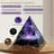 Homeopathic Amethyst Crystal Ball Pyramid, Raw Stone, Stress Relief and Wealth Attraction