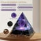 Homeopathic Amethyst Crystal Ball Pyramid, Raw Stone, Stress Relief and Wealth Attraction