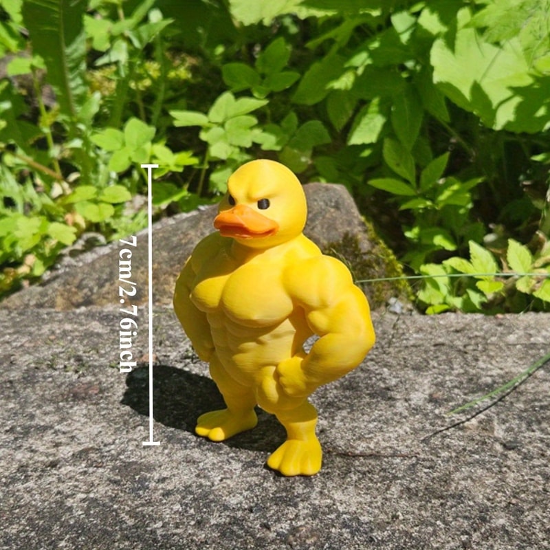 Muscle Duck Statue Multifunctional Decor For Bookshelf And Desktop 2