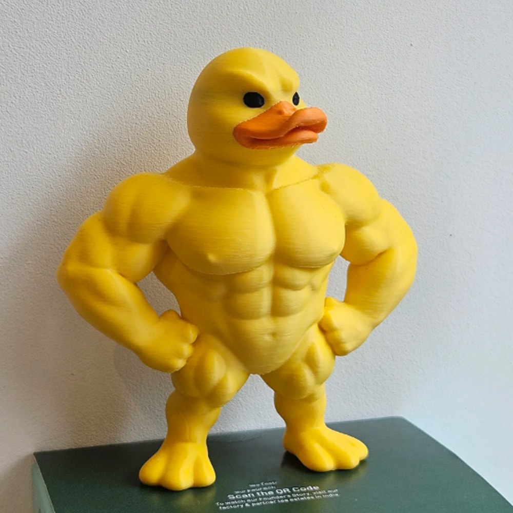 Muscle Duck Statue Multifunctional Decor For Bookshelf And Desktop 5