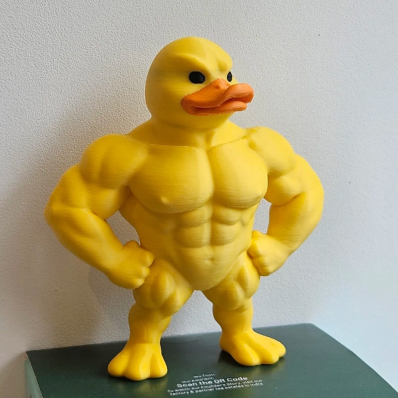Muscle Duck Statue Multifunctional Decor For Bookshelf And Desktop 5