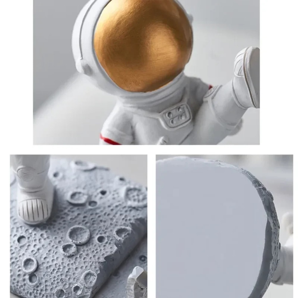 Resin Spaceman Bracket Office Desk Decoration Nordic Astronaut Mobile Phone Holder 5
