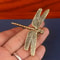 Vintage Brass Dragonfly Figurine Antique Home Office Decor 0