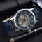 Waterproof Hollow Leather Mens Watch Automatic Mechanical Rome Watch 0