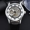 Waterproof Hollow Leather Mens Watch Automatic Mechanical Rome Watch 6