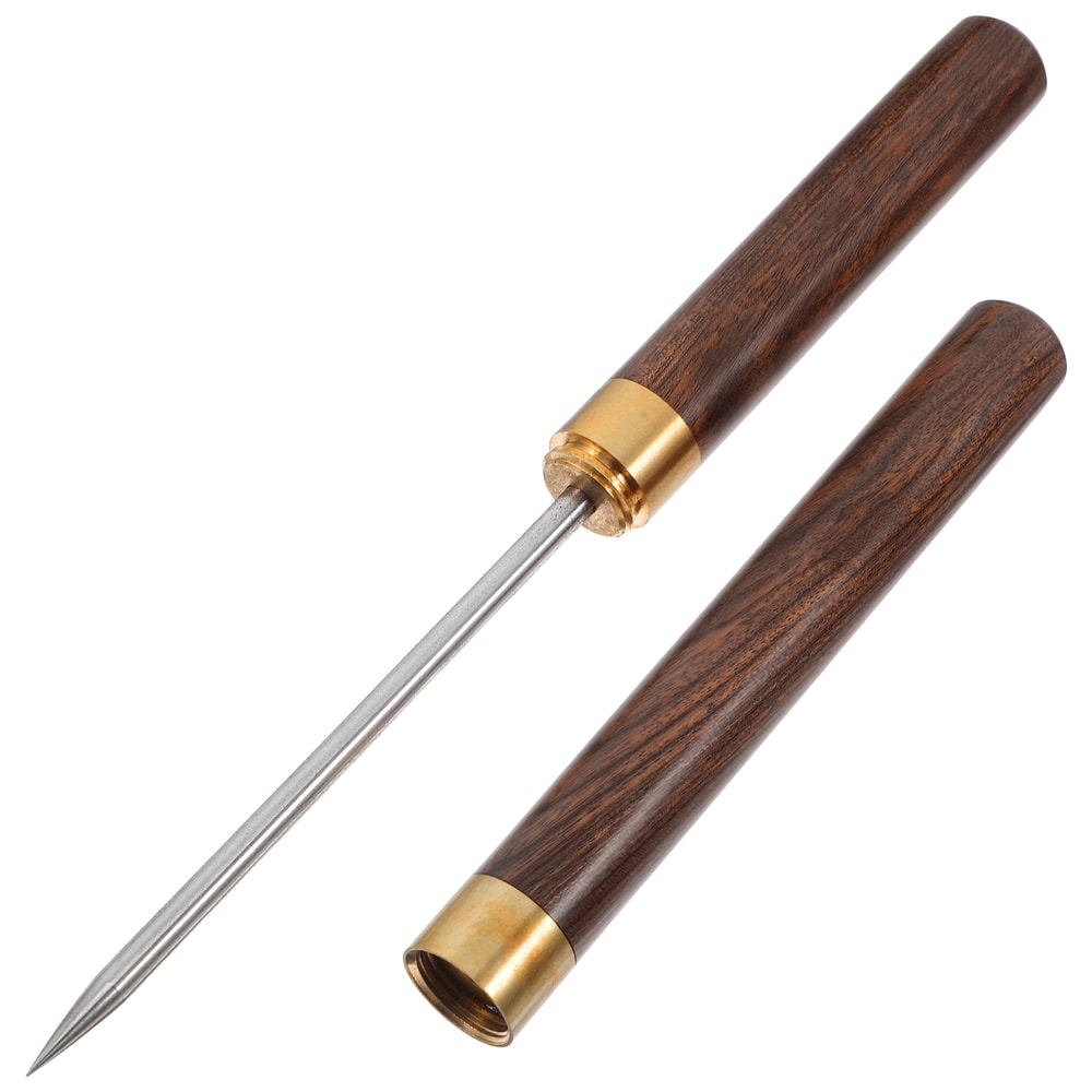 Stainless Steel Ice Crusher with Wood Handle, Ice Pick and Chipper Tool for Bartending