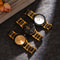 Exquisite Mens Luxury Watch Black Gold Quartz Steel Fashion Clock 2