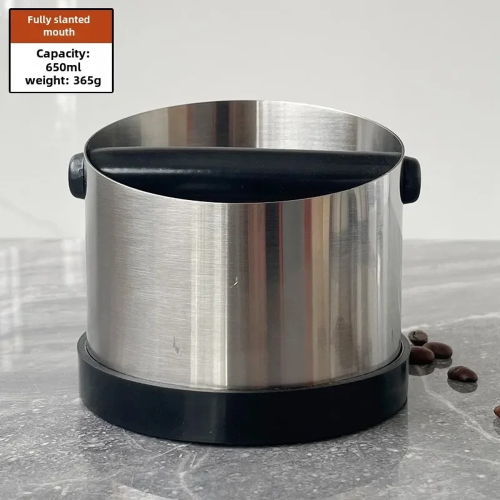 Espresso Coffee Knock Box With NonSlip Rubber Ring Durable Stainless Steel Ground Bin For Effortles 1