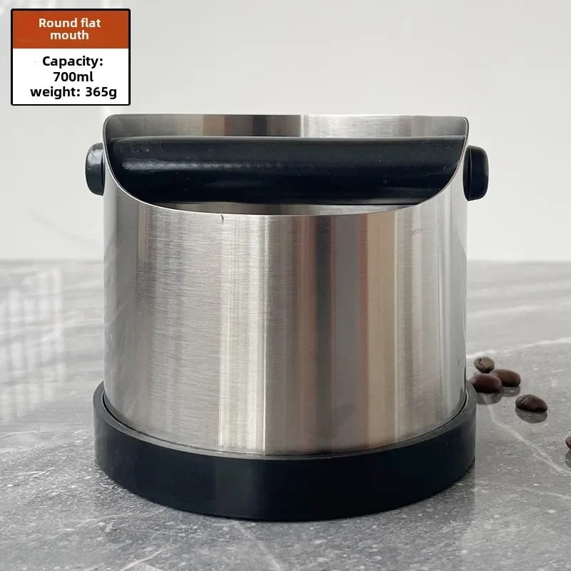 Espresso Coffee Knock Box With NonSlip Rubber Ring Durable Stainless Steel Ground Bin For Effortles 7