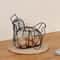 Iron Art Egg Storage Basket Chicken Shaped Organizer For Fruits Vegetables And Kitchen Storage 0