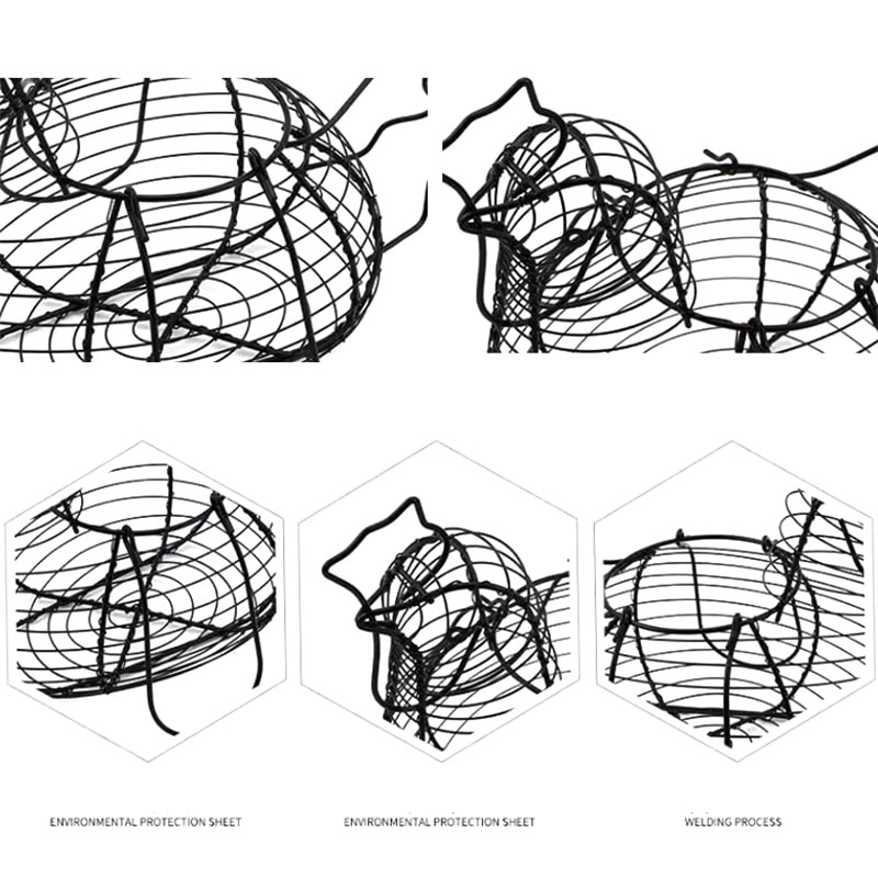 Iron Art Egg Storage Basket Chicken Shaped Organizer For Fruits Vegetables And Kitchen Storage 2