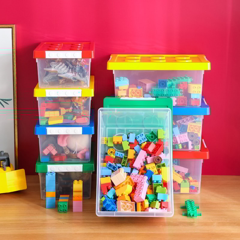 Stackable Kids Toy Organizer, Building Block Storage Box, Block Case Container, Stationary Holder, Sundries Snack Box