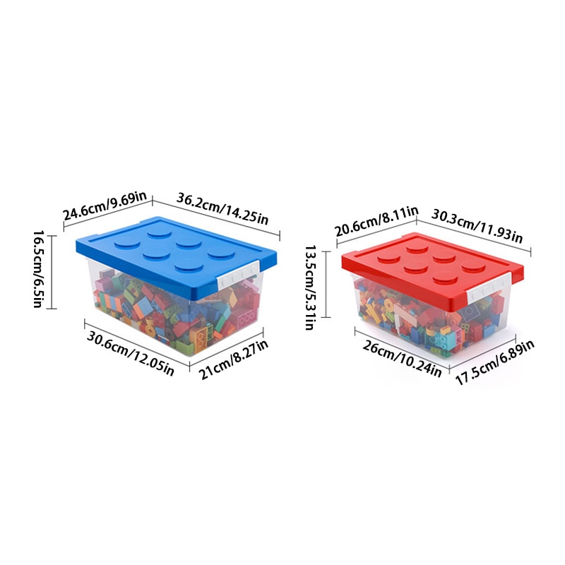 Stackable Kids Toy Organizer, Building Block Storage Box, Block Case Container, Stationary Holder, Sundries Snack Box