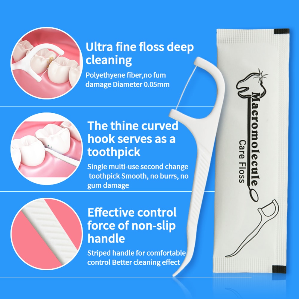 Individually Packaged Dental Floss And Toothpick Sticks For Hotel Travel And Family Use 1