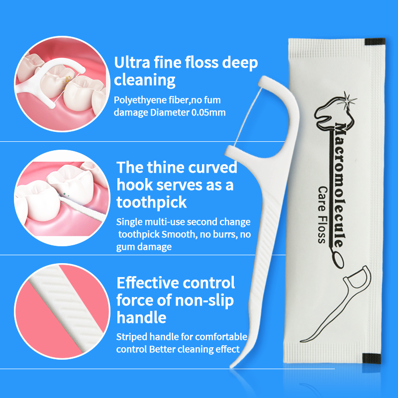 Individually Packaged Dental Floss And Toothpick Sticks For Hotel Travel And Family Use 1