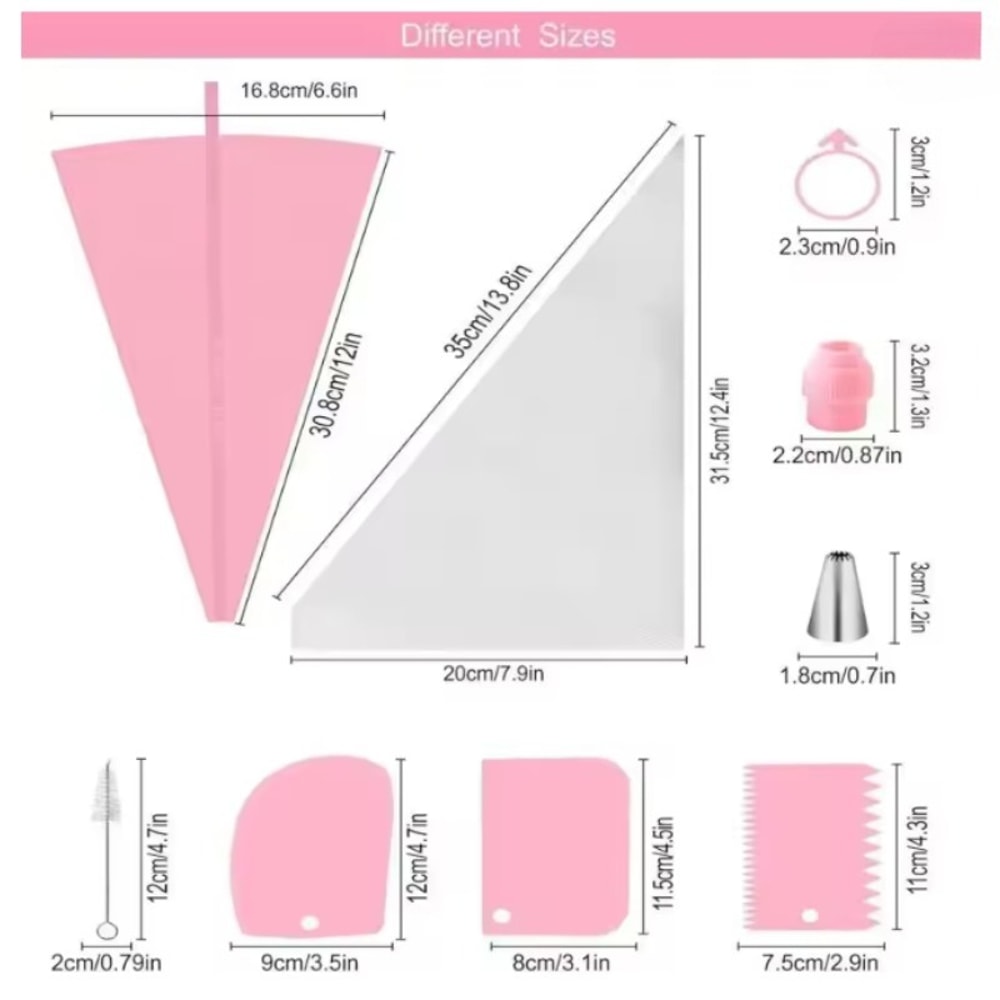 Stainless Steel Silicone Piping Tip Set Cake Nozzles Frosting Tools Spatula DIY Baking Accessory 2