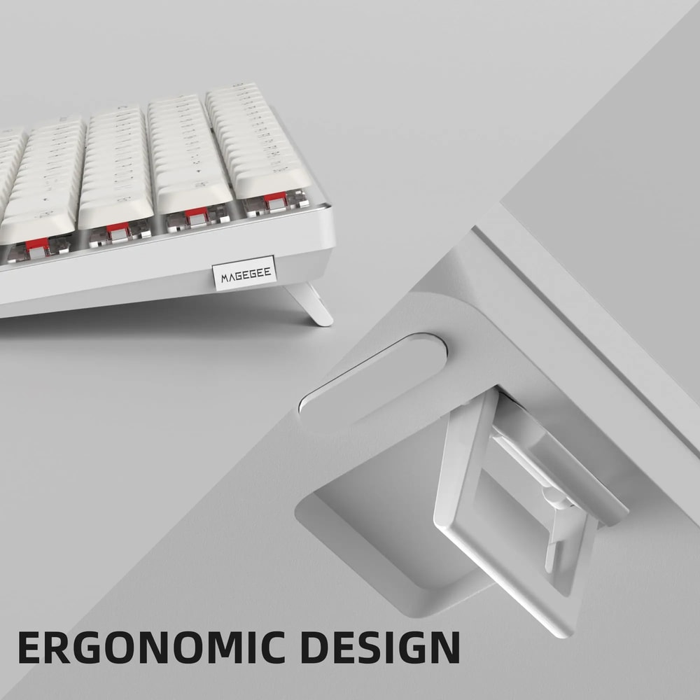 Wireless RGB Mechanical Keyboard Moon84 24GHz Bluetooth USBC Wired Office White Triple Mode For PC 4