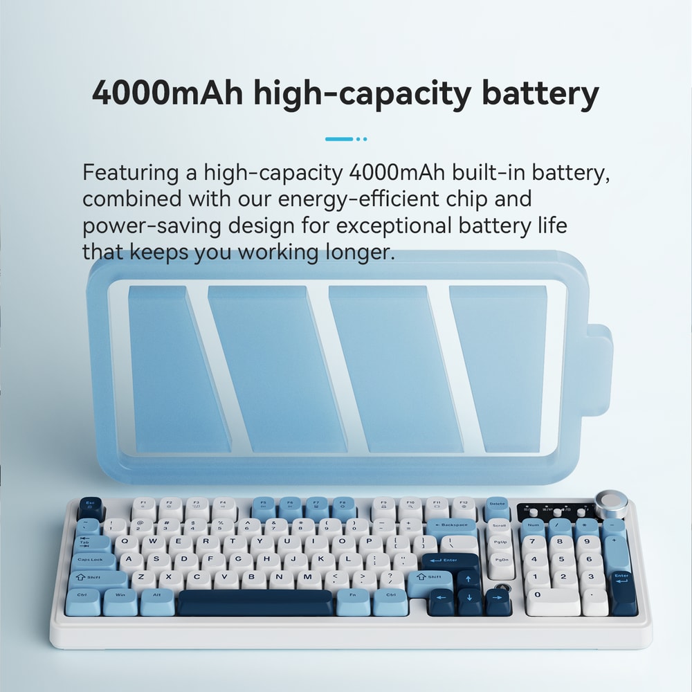 Long Battery Life Mechanical Feel RGB Wired Keyboard With Ergonomics 3