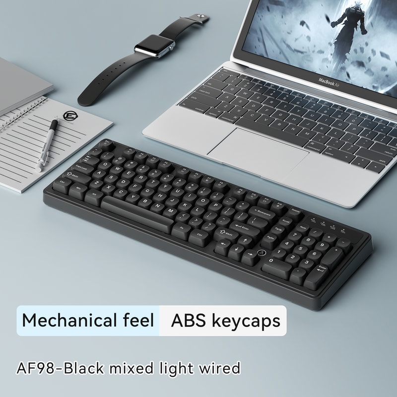 Long Battery Life Mechanical Feel RGB Wired Keyboard With Ergonomics 1