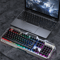 Silent Gaming Keyboard AllMetal Panel Wired Backlit USB Esports Office Game Windows Laptop PC 1