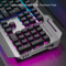Silent Gaming Keyboard AllMetal Panel Wired Backlit USB Esports Office Game Windows Laptop PC 5