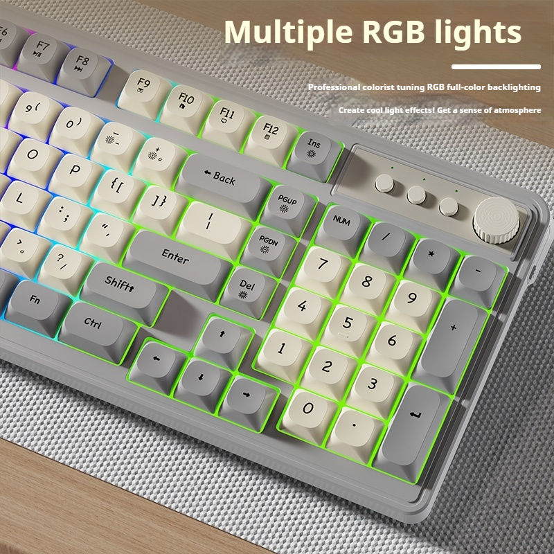 Rainbow Backlit Gaming Office Keyboard Quiet USB Wired Stylish Digital Area For Work And Play 6