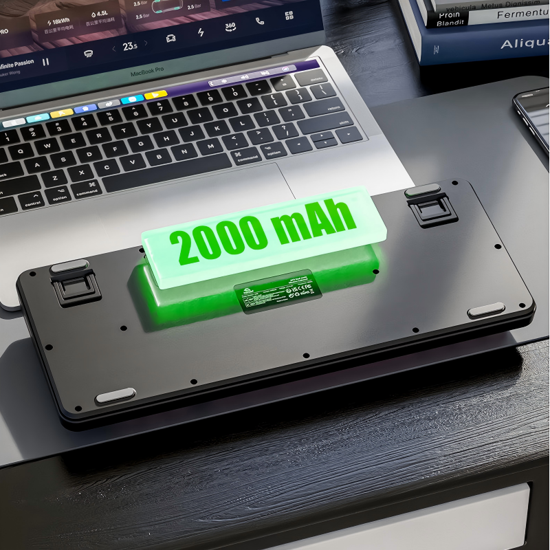 Bluetooth Dualmode Keyboard PBT Gradient Ball Cap Wireless Gaming Keyboard With Display Screen 5