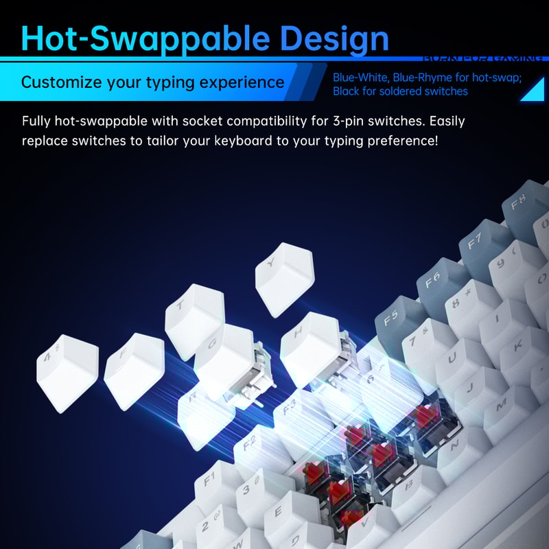 FullSize Thunderobot Mechanical Keyboard Wired Office Gaming Keyboard With ABS Shinethrough Keycaps