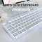 Silent Office Keyboard Wired With Water Drop Keycaps AllMetal Panel For Gaming And Office Use White 0