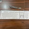 Silent Office Keyboard Wired With Water Drop Keycaps AllMetal Panel For Gaming And Office Use White 5
