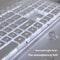 Silent Office Keyboard Wired With Water Drop Keycaps AllMetal Panel For Gaming And Office Use White 6