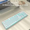 Silent Office Keyboard Wired With Water Drop Keycaps AllMetal Panel For Gaming And Office Use White 2