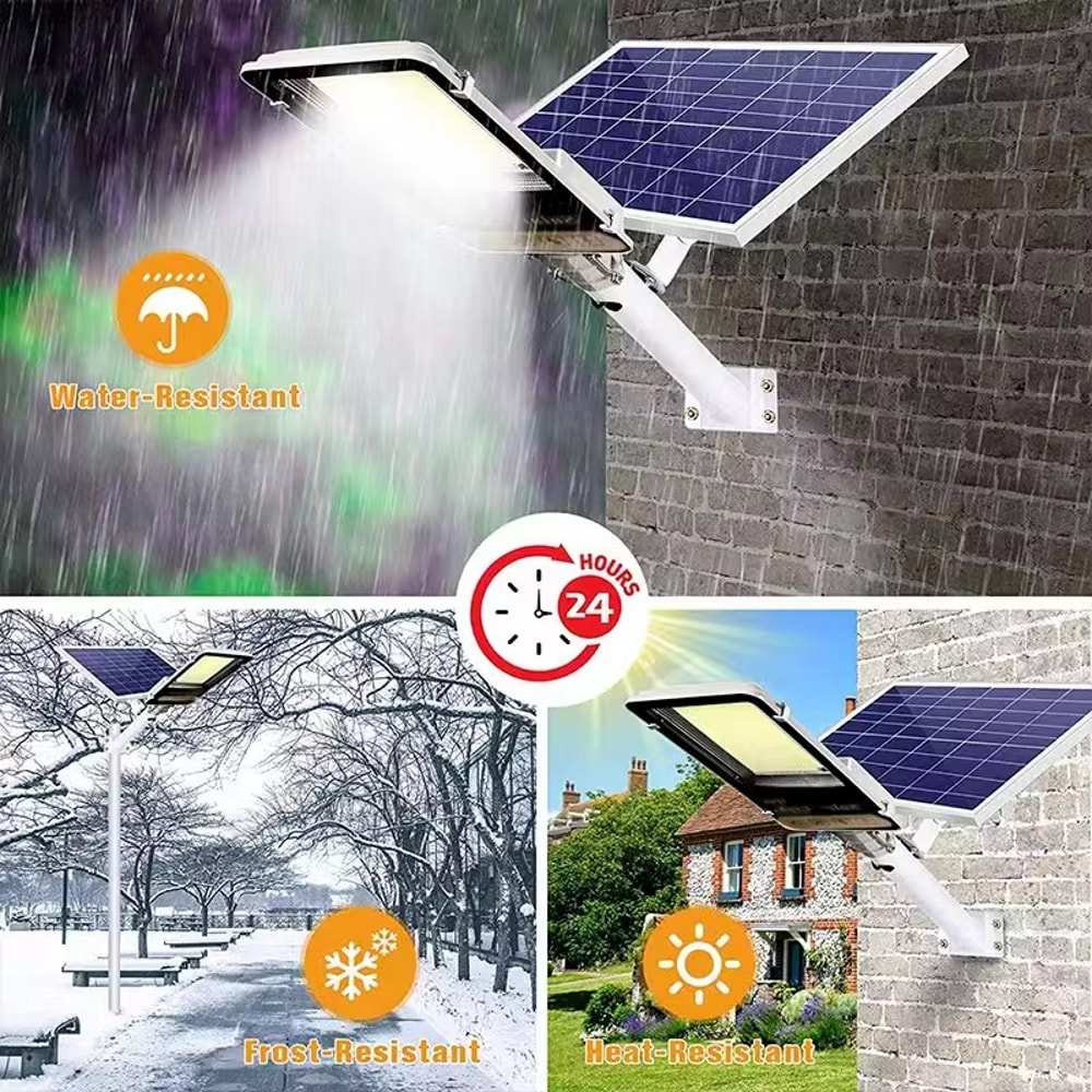 Aluminum Solar Street Light Waterproof Outdoor LED Lamp Remote Control Polycrystalline Solar Panel 3