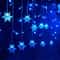 Solar Powered Snowflakes Lights Waterproof Christmas Curtain Lights For Holiday Decor 1