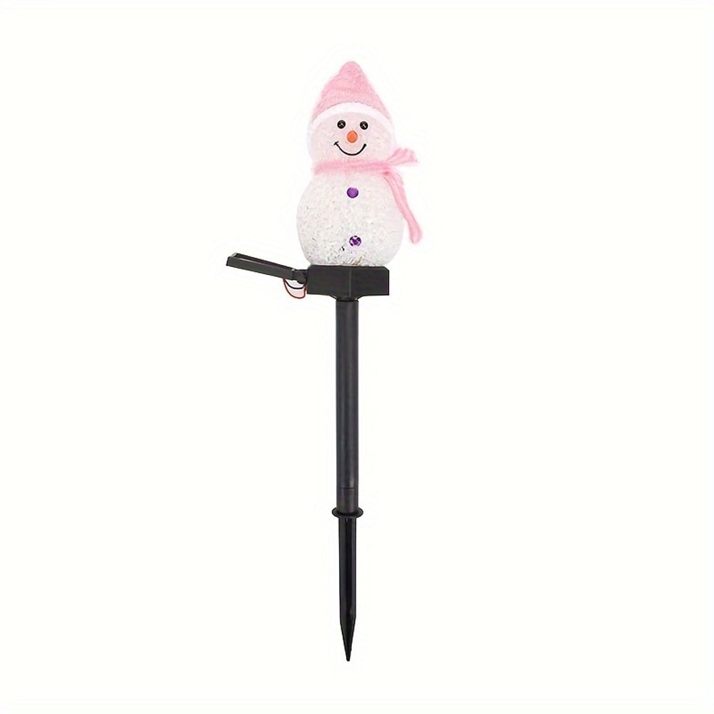 Solar Powered Snowman Lawn Light LED Christmas Solar Garden Decoration Outdoor Decorative Lamp 7