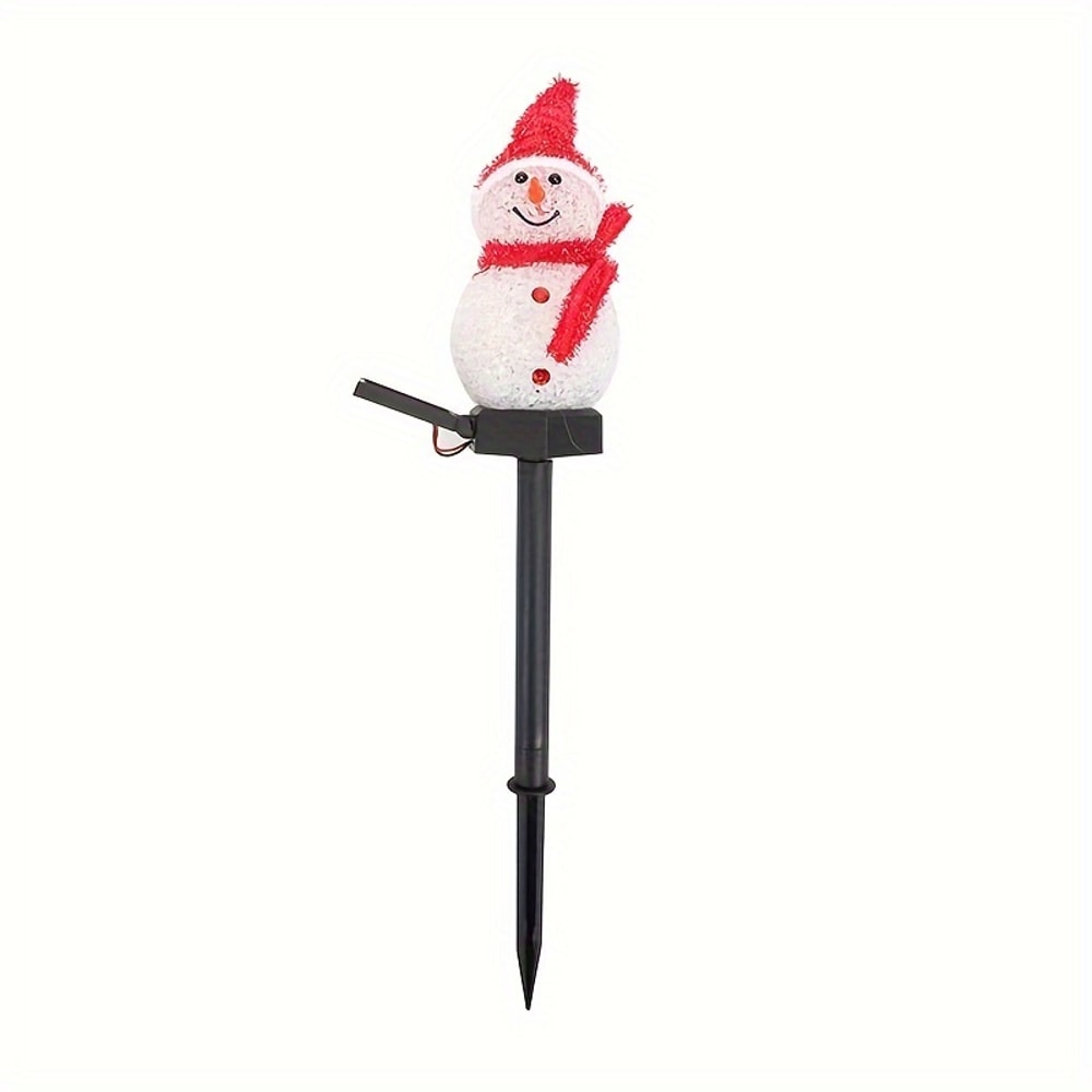 Solar Powered Snowman Lawn Light LED Christmas Solar Garden Decoration Outdoor Decorative Lamp 8