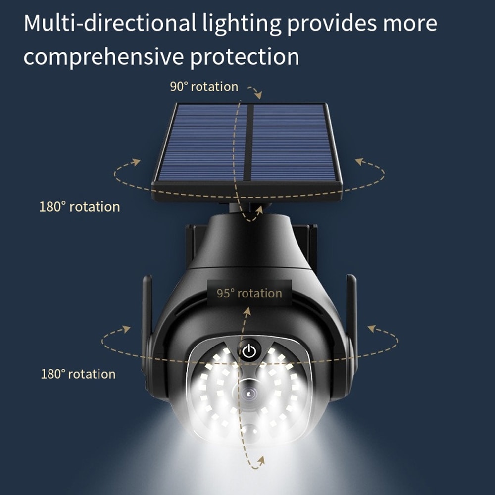 Solar Wall Light With Motion Sensor Fake Security Camera Modes IP65 Waterproof Outdoor Light For Ga 5