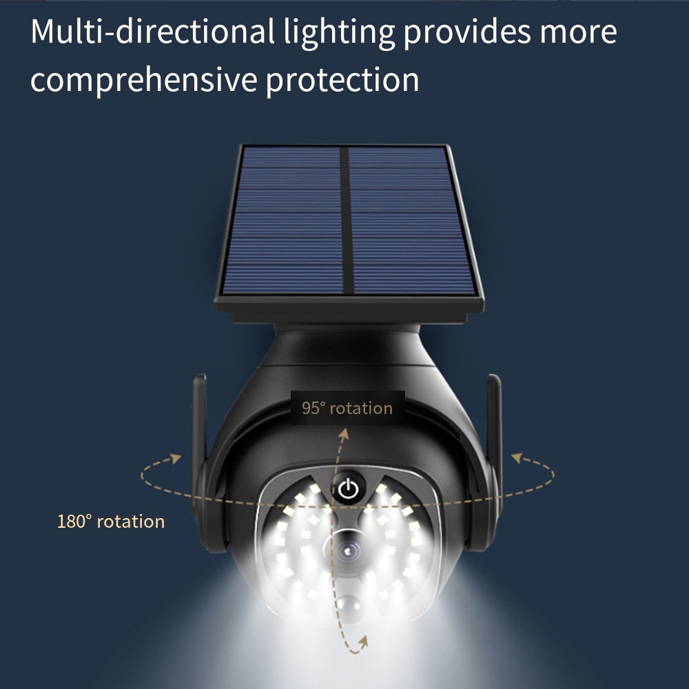 Solar Wall Light With Motion Sensor Fake Security Camera Modes IP65 Waterproof Outdoor Light For Ga 6