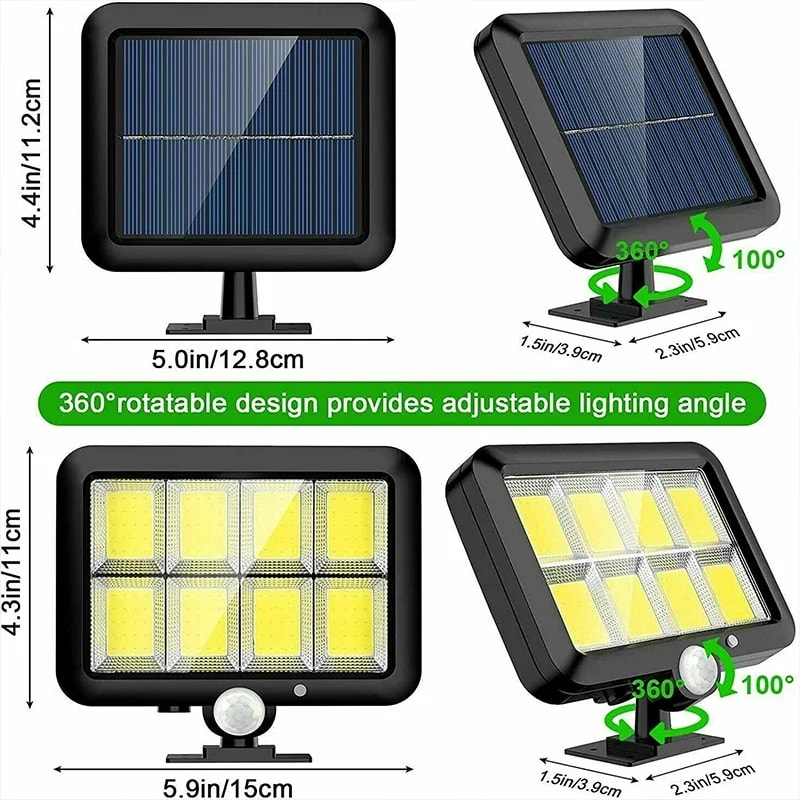 Solar Powered Motion Garden Lights Waterproof Solar Lamp With Intelligent Modes 4