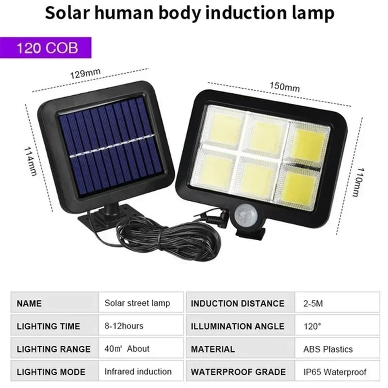 Solar Powered Motion Garden Lights Waterproof Solar Lamp With Intelligent Modes 7