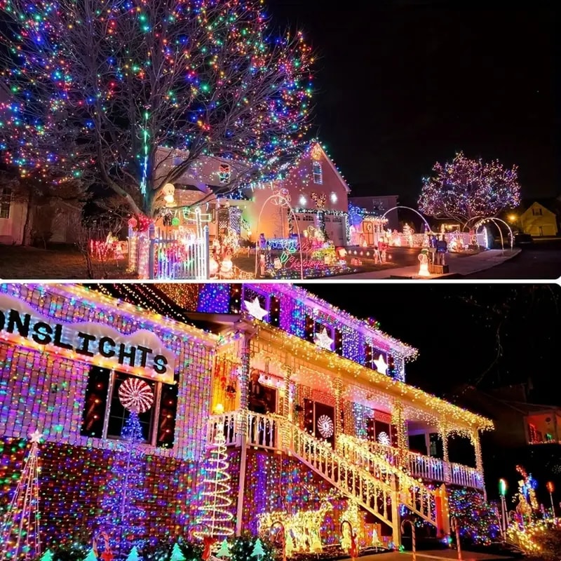 LED Fairy Lights With Modes Solar Powered Outdoor String Lights Hanging Lights For Garden Patio 6