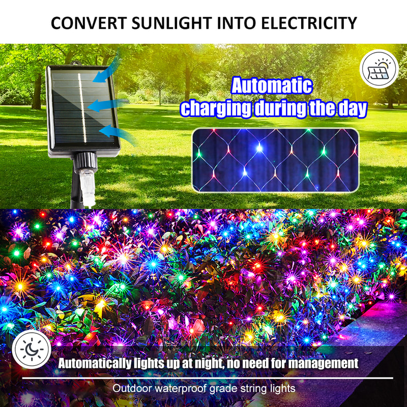 Mesh Solar Lights Outdoor Waterproof For Garden Patio Balcony Mall Landscape 6