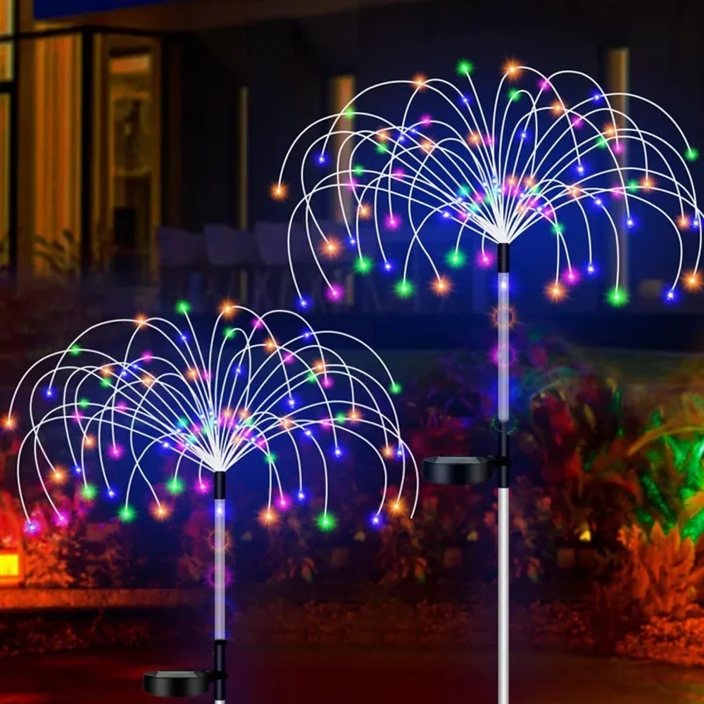 Outdoor Solar Firework Lights, Garden Yard Patio Pathway, Decorative Christmas Wedding Fairy Lights