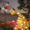 LED Santa Claus Watering Can Light, Solar Snowman Kettle Outdoor Garden Lights for Yard Lawn Christmas Decor